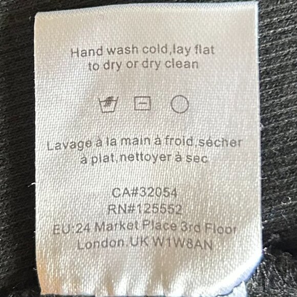 Dolan Left Coast Ruffled V-Neck Top Black M Ribbed Knit Feminine Ruffle Blouse - Picture 9 of 9